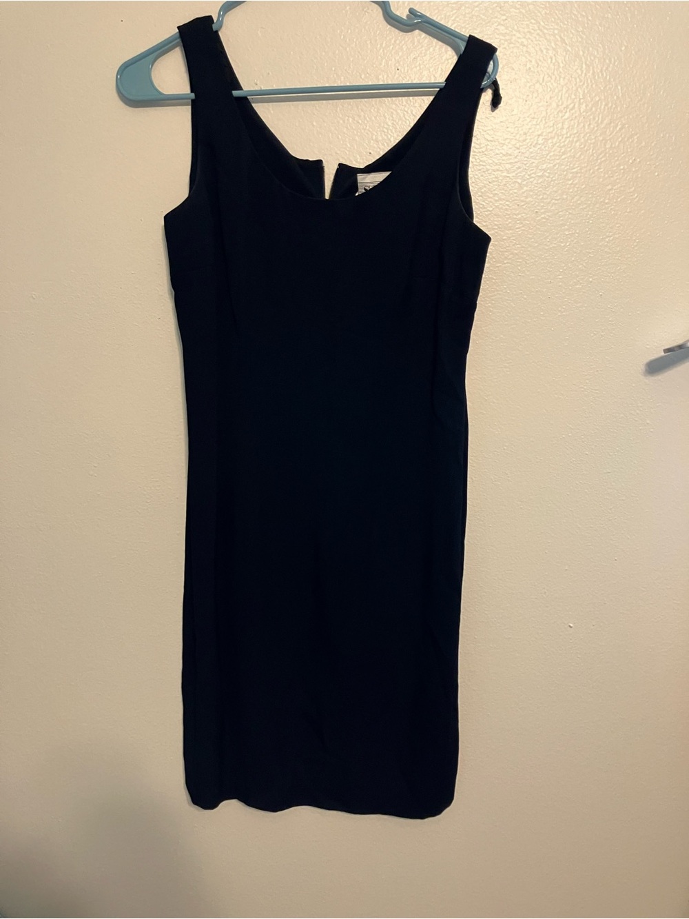 S.L. Fashions Black Midi Sheath Dress
